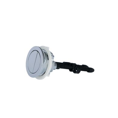 Фото Комплект арматури Qtap GB для бачка унітазу з подвійною круглою кнопкою змиву 4,8 см та клапаном нижньої подачі води, 3/6L CHR