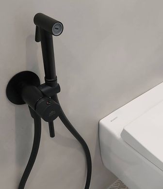 Фото Гигиенический душ со смесителем PAFFONI Tweet Round, черный матовый (ZDUP110NO)