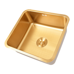 Фото Золота мийка для кухні з нержавіючої сталі 45 см в стільницю Nett NG-4643