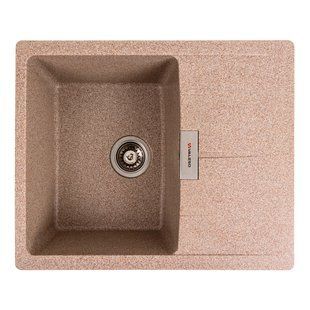Фото Гранитная мойка для кухни VALESO 6250 ZIRKONE матовая Карамель