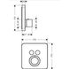 Термостат Hansgrohe ShowerSelect S, для 2 споживачів, СМ 36707000 Фото 3 з 3
