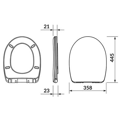 Фото Сидіння для унітазу Cersanit CERSANIA/DELFI/MODUO Soft-Close (K98-0239)