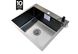 Кухонна мийка чорна Romzha (Galati) Arta U-490 BL сталь 3.0/1.2 мм + кошик та дозатор (3517) Фото 7 з 9