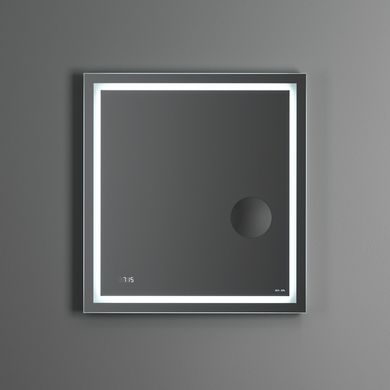 Фото Дзеркало універсальне з контурним Led-підсвічуванням, годинником і косметичним дзеркалом, 65 см AM.PM M91AMOX0653WG38