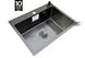 Кухонна мийка чорна Romzha (Galati) Arta U-550 BL сталь 3.0/1.2 мм + кошик та дозатор (3519) Фото 8 з 9