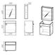Комплект мебели RJ ATLANT: тумба подвесная + умывальник 50 см + зеркальный шкафчик 50*60см цвет серый (RJ02500GR) Фото 3 из 4