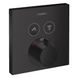Термостат для 2х потребителей Hansgrohe ShowerSelect, скрытого монтажа, чёрный матовый 15763670 Фото 1 из 2