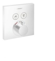 Фото Термостат для 2х споживачів Hansgrohe ShowerSelect, прихованого монтажу, білий матовий 15763700