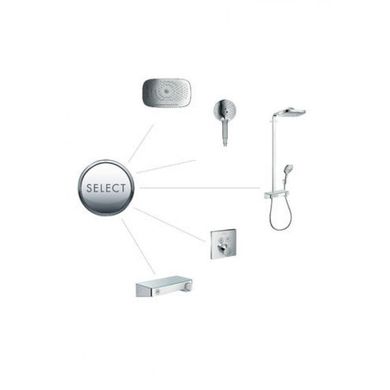 Фото Термостат для 2х потребителей Hansgrohe ShowerSelect, скрытого монтажа, белый матовый 15763700
