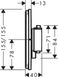 Термостат прихованого монтажу Hansgrohe SHOWERSELECT COMFORT Q хром (15588000) Фото 2 з 2