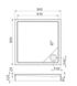 Roca MALAGA Square Compact A276256000 Піддон для душа 90x90, квадратний з інтегрованою панеллю Фото 3 з 3
