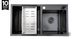 Кухонная мойка черная Romzha (Galati) Arta U-730D BL сталь 3.0/1.2 мм + корзина и дозатор (3520) Фото 1 из 8