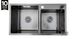 Кухонная мойка черная Romzha (Galati) Arta U-730D BL сталь 3.0/1.2 мм + корзина и дозатор (3520) Фото 2 из 8