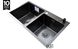 Кухонная мойка черная Romzha (Galati) Arta U-730D BL сталь 3.0/1.2 мм + корзина и дозатор (3520) Фото 4 из 8