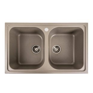Фото Гранитная мойка для кухни Platinum 7950 Equatoria матовый Титан