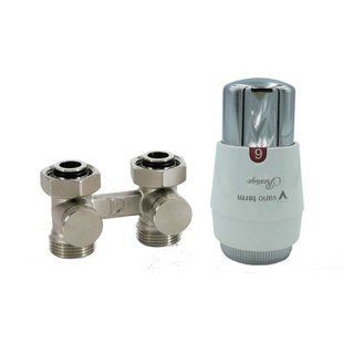Комплект Vario Term Standard тип V Prestige прямий білий/хром (with nipples) (PRNYGS0201C/FP)