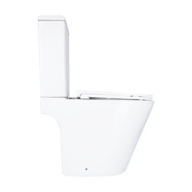 Фото Унитаз напольный Qtap Dove Rimless безободковый с сиденьем Soft-close WHITE QT06228380BW