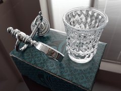 Фото Склянка для зубних щіток KUGU Versace 206C, хром