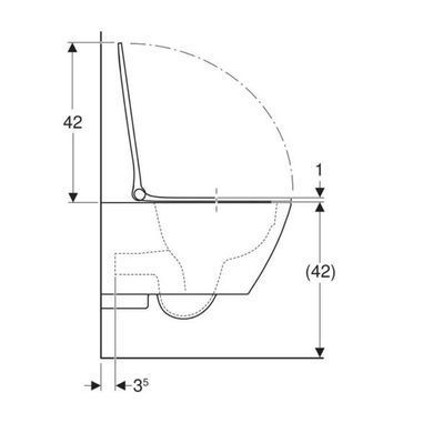 Фото Унітаз підвісний Geberit Selnova Square TurboFlush із сидінням Soft-Close 503.154.00.1