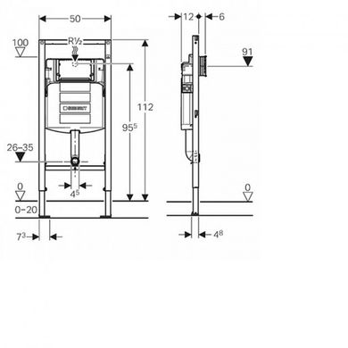 Фото Інсталяція Geberit Duofix Sigma для унітазу для підлоги, 112 см (111.915.00.5)