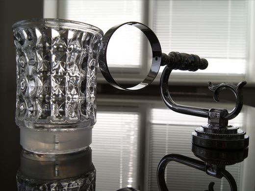 Фото Склянка для зубних щіток KUGU Versace 206C, хром
