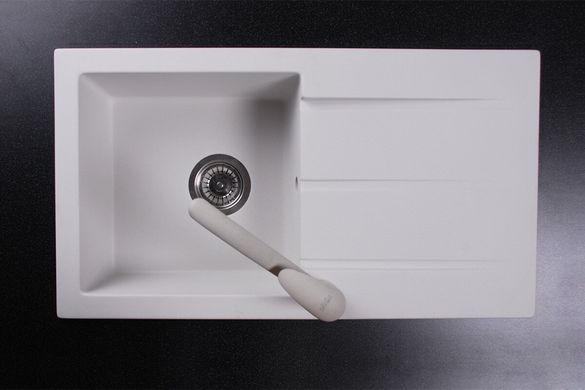 Фото Гранітна кухонна мийка Fancy Marble Tennessee, білий (106080001)