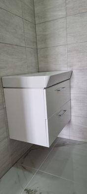 Фото Комплект Cersanit В 387 LARA MILLE: шкафчик белый с умывальником MILLE SLIM 60 (S801-359)