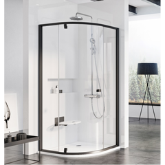 Фото Кутова душова кабіна Ravak PIVOT PSKK3-100, чорний + transparent (376AA300Z1)