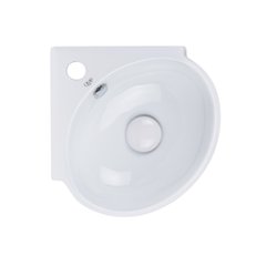 Раковина Qtap Leo 390x365x130 White с донным клапаном QT11115010W