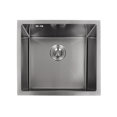 Фото Чорна мийка для кухні з нержавіючої сталі 50 см під стільницю Nett NВ-5045