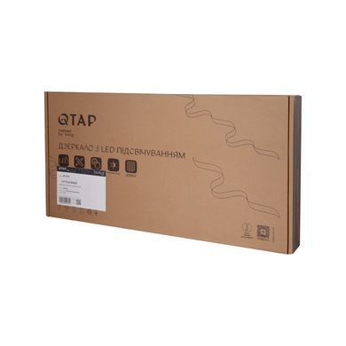 Фото Дзеркало Qtap Taurus HR800 з LED-підсвічуванням Touch, з антизапотіванням, з димером, рег. темп. кольору (3000-6500K) QTTAUHR800