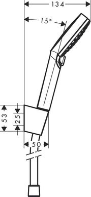 Фото Душевой набор Hansgrohe Crometta Vario 1,60м, версия EcoSmart, 9 л/мин, белый/хром (26694400)