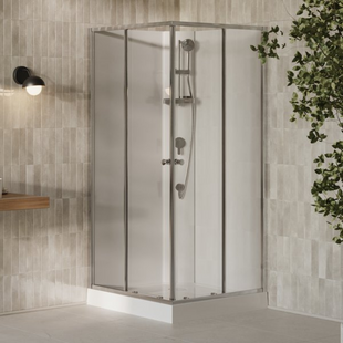 Фото Душевой бокс RAVAK X-Point Slim BOXSRV2 90 полированный алюминий Transparent (X82277311Z1F)