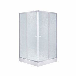 Набір Lidz душова кабіна Wawel SC90x90.SAT.LOW.FR, скло Frost 4 мм + піддон Mazur