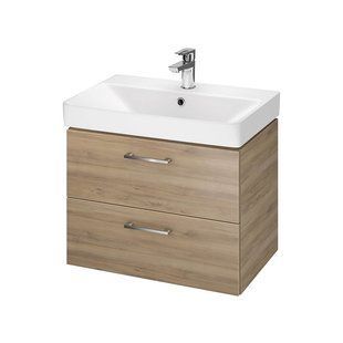 Фото Комплект Cersanit В 388 LARA MILLE: шафка горіх з умивальником MILLE SLIM 60 (S801-360)