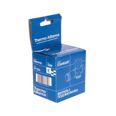 Кран кульовий Thermo Alliance Standart приладовий з подовжувачем 3/4"ННВ (SD183W20)