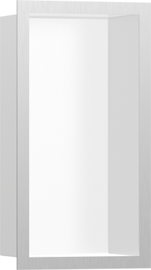 Фото Hansgrohe XtraStoris Individual MW Настенная ниша с рамкой 30х15х10см Brushed Stainless Steel (56096800)