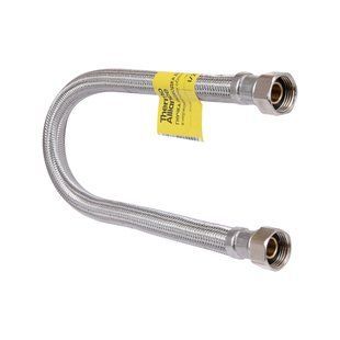 Шланг для води Thermo Alliance Forte D10 (посилений) 40 см, нерж. оплетення 1/2"x1/2" ВВ (TAF384W40)