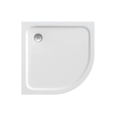 Фото Піддон для душових кабін Ravak GALAXY ELIPSO Pro 80 Chrome, напівкруглий, литий мармур, XA244401010