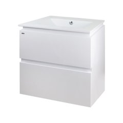 Комплект Qtap Albatross 605х725х460 White тумба подвесная + раковина врезная QT0172TP600D3060CW