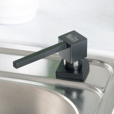Фото Дозатор для кухонної мийки чорний врізний Nett DTB-300