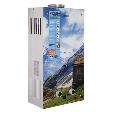 Фото Колонка газова димохідна Thermo Alliance JSD20-10GC 10 л панель скляна з малюнком гори (JSD2010GCMOUNTAINSGLASS)