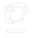 Душовий піддон напівкруглий Eger TOKAI 90x90x15 см + сифон (599-07/2) Фото 2 з 2