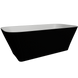 Ванна окремостояча глянцева Amidicon Atlant 150х75 чорна з литого каменю Фото 8 з 10