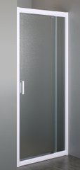 Фото Двері в нішу Eger 70-80x185 см, розпашні, профіль білий, скло тоноване 599-111