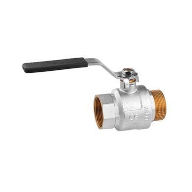 Кран шаровой Kroner 1 1/2" ВН PN40 ручка, никелированный