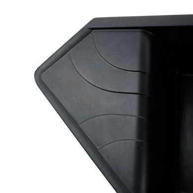 Фото Гранітна мийка Globus Lux GARDA 1000х500мм, чорний металік