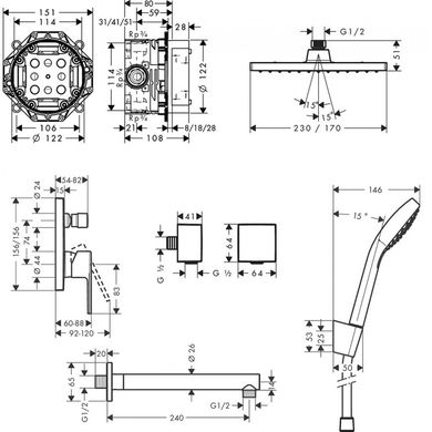 Фото Душова система Hansgrohe Vernis Shape (71281000)