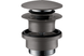 Донний клапан для умивальників з переливом Hansgrohe push-open Brushed Black (50100340) Фото 2 з 3
