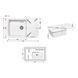 Кухонна мийка Lidz 770x490/200 WHI-01 (LIDZWHI01770490200) Фото 2 з 7